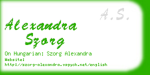 alexandra szorg business card